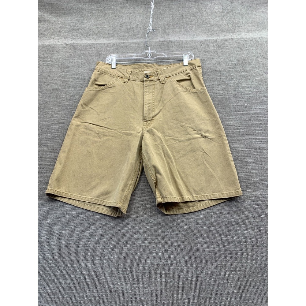 Gap Worker Shorts Men 34 Beige Cotton Flat Front Outdoor Casual Travel 9" Inseam